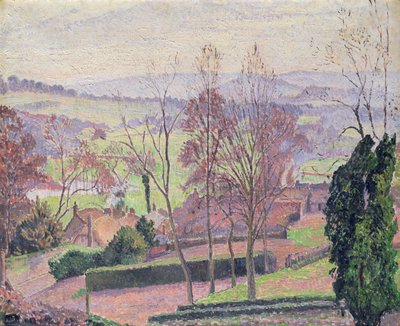 A February Morning, East Knoyle, 1917 by Lucien Pissarro